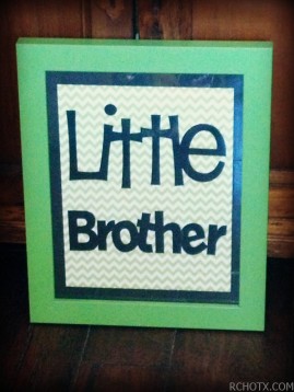 Little Brother Chevron Nursery Art - RCHOTX